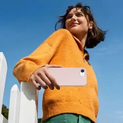 Miracase Compatible with iPhone 16e Case, [Soft Anti-Scratch Microfiber Lining], Liquid Silicone Case Gel Rubber Shockproof Drop Protection Phone Case for iPhone 16e, Sand Pink - 6