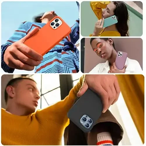 Miracase Designed for iPhone 11 Phone Case, with Screen Protector, Liquid Silicone Gel Rubber Full Body Drop Protection Shockproof Cover Phone Case for iPhone 11 6.1 inch, Black - 6