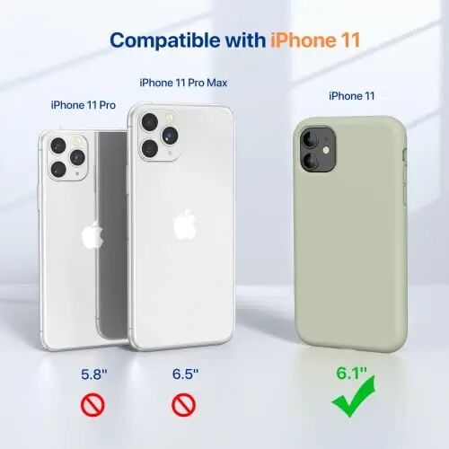 Miracase Designed for iPhone 13 Case, [Soft Anti-Scratch Microfiber Lining], Shockproof Liquid Silicone Rubber Phone Case Cover for 13 6.1 inch, Patina Green - MIRACASE (1)