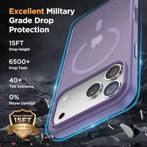 miracase Magnetic for iPhone 17 Pro Max Case with Screen Protector [Compatible with MagSafe] Slim Thin Phone Case Military-Grade Protected for 17 ProMax Cover Bumper 6.9