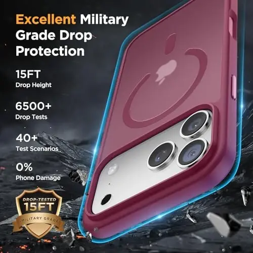 miracase Magnetic for iPhone 17 Pro Max Case with Screen Protector [Compatible with MagSafe] Slim Thin Phone Case Military-Grade Protected for 17 ProMax Cover Bumper 6.9