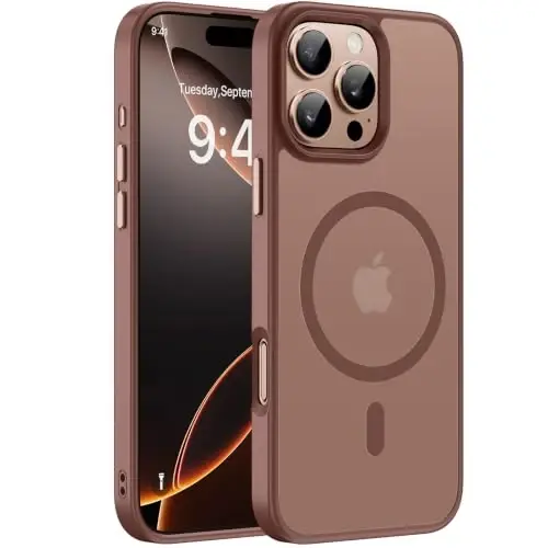 Miracase for iPhone 16 Pro Matte Series Case, Magnetic, Champagne | Velvet Touch | Military-Grade Protection | Anti-Fingerprint | 6,3 Inch - 1
