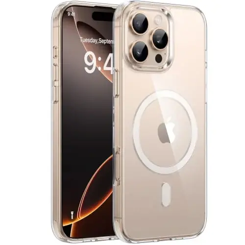 Miracase for iPhone 16 Pro Matte Series Case, Magnetic, Clear | Velvet Touch | Military-Grade Protection | Anti-Fingerprint | 6,3 Inch - 1