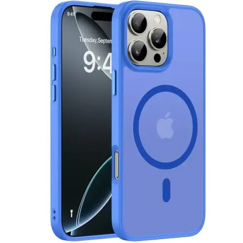 Miracase for iPhone 16 Pro Matte Series Case, Magnetic, Sea Blue | Velvet Touch | Military-Grade Protection | Anti-Fingerprint | 6,3 Inch 
