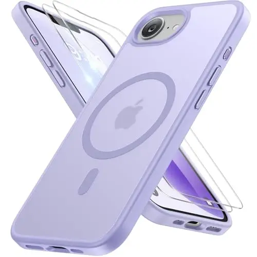 Miracase for iPhone 16e case & iPhone 17e Case for MagSafe [with 2×9H+ Screen Protectors] TOP Military-Grade Protection Shockproof with Velvet Touch for iPhone 16e/17e Phone Case 6.1