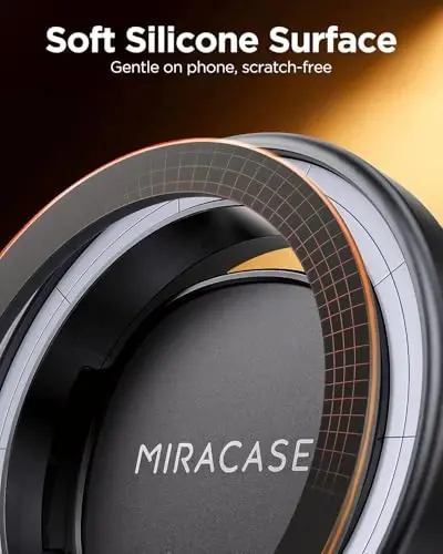 Miracase for MagSafe Car Mount [3600gf Strong Magnet & 89+LBS Suction Base] Vacuum Magnetic Phone Holders for Your Car, 360° Adjustable Dashboard & Windshield Mount for iPhone 17-12 Pro Max Plus Air - 4