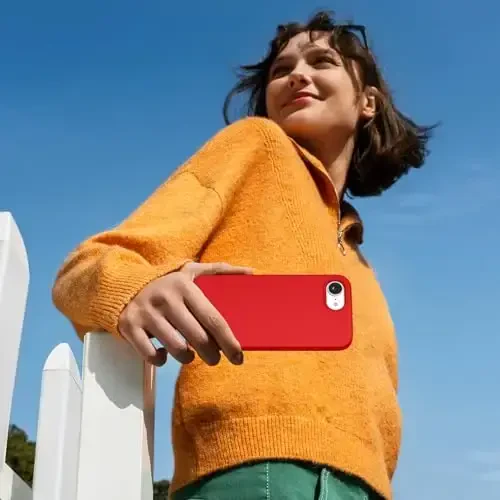 Miracase Designed for iPhone 11 Phone Case, with Screen Protector, Liquid Silicone Gel Rubber Full Body Drop Protection Shockproof Cover Phone Case for iPhone 11 6.1 inch, Red - 6