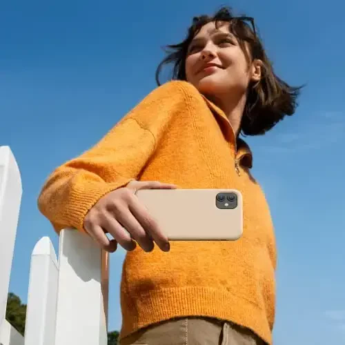 Miracase Designed for iPhone 11 Phone Case, with Screen Protector, Liquid Silicone Gel Rubber Full Body Drop Protection Shockproof Cover Phone Case for iPhone 11 6.1 inch, Bean Grey - 6