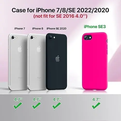 Miracase iPhone 11 uchun mo'ljallangan telefon g'ilofi, ekran himoyachisi bilan, suyuq silikonli gel rezina to'liq tanani tushishdan himoya qiluvchi zarbga chidamli g'ilof iPhone 11 6.1 dyuym uchun, och pushti - 5