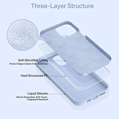 Miracase iPhone 11 uchun mo'ljallangan telefon qutisi, ekran himoyachisi bilan, suyuq silikon gel rezina to'liq tanani tushishdan himoya qiluvchi zarbga chidamli qopqoq iPhone 11 6.1 dyuym uchun, qizilmiq rang - 3