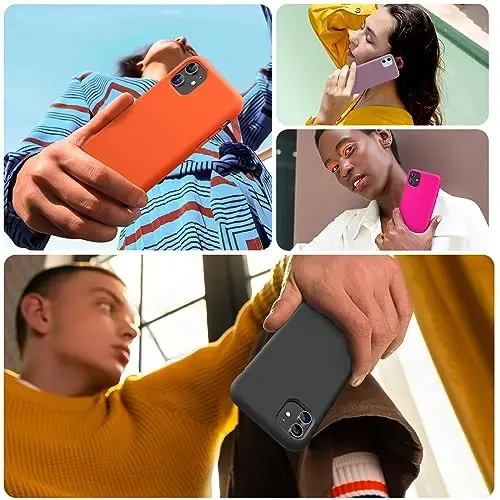 Miracase iPhone 11 uchun qopqoq, ekran himoyachisi bilan, Qora - 3