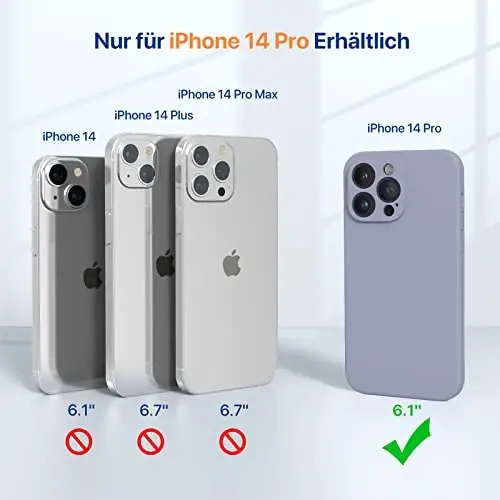 Miracase Compatible with iPhone 12 Case and iPhone 12 Pro Case, Liquid Silicone Gel Rubber Full Body Protection Shockproof Drop Protection Phone Case for iPhone 12/12 Pro 6.1 inch, Lavender Gray - 2