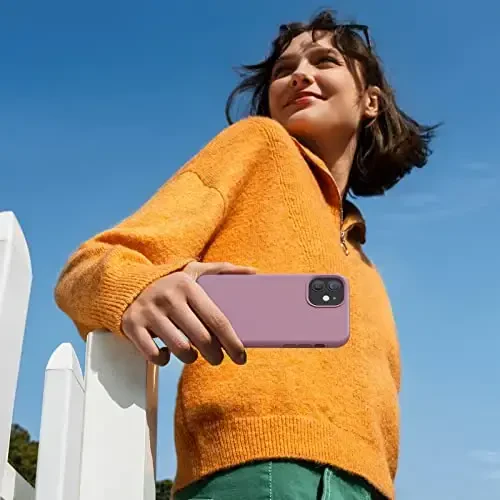 Miracase iPhone 12 va iPhone 12 Pro g'ilofi bilan mos keladi, suyuq silikonli gel kauchuk to'liq himoya zarbga chidamli tomchidan himoya iPhone 12/12 Pro 6.1 dyuym uchun telefon g'ilofi, qora smorodina - 6