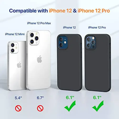 Miracase iPhone 12/12 Pro Case, Black - 2