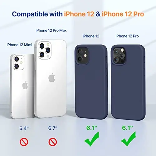 Miracase iPhone 12/12 Pro uchun qopqoq, silikon jel to'liq himoya - MIRACASE (1)