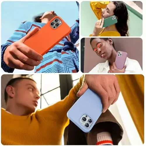 Miracase Designed for iPhone 13 Pro Case, with Tempered Glass Screen Protector, [Soft Anti-Scratch Microfiber Lining], Shockproof Liquid Silicone Phone Case Cover for 13 Pro 6.1 inch, Clove Purple - 6