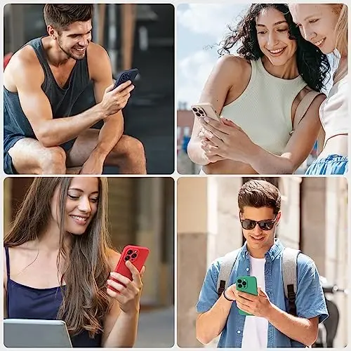 Miracase Designed for iPhone 14 Pro Max Phone Case with Screen Protector,[Upgraded Enhanced Camera Protection],Shockproof Liquid Silicone Case with Microfiber Lining,6.7 inch, Coral Red - MIRACASE (1)