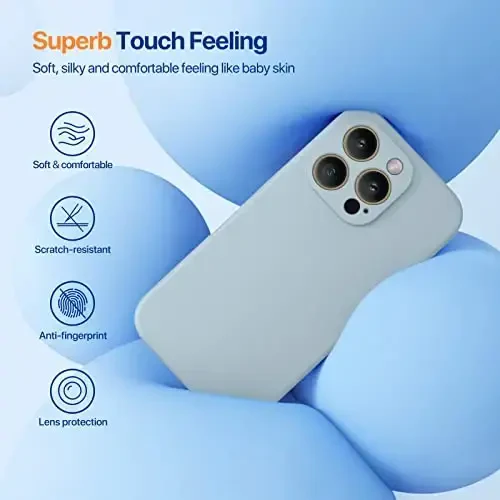 Miracase iPhone 14 Pro Max uchun ekran himoyachisi bilan telefon g'ilofi,[Yaxshilangan kamera himoyasi],Mikrofiber astarlı zarbga chidamli suyuq silikon g'ilof,6,7 dyuym, och yashil - 3