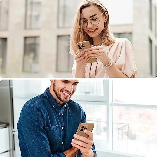 Miracase iPhone 14 Pro Max uchun telefon g'ilofi, ekran himoyachisi bilan,[Kengaytirilgan kamera himoyasi], zarbga chidamli suyuq silikon g'ilof mikrofiber astarli, 6,7 dyuym, shokolad - 2