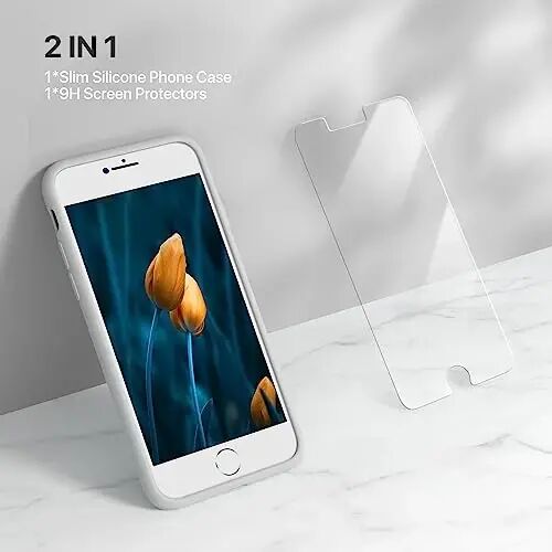 Miracase Compatible with iPhone 15 Case, [Soft Anti-Scratch Microfiber Lining], Liquid Silicone Case Gel Rubber Shockproof Drop Protection Phone Case for iPhone 15, Stone - 2