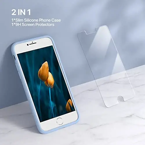 Miracase iPhone 15 Plus gʻilofi bilan mos, [Yumshoq tirnalishga qarshi mikrofiber astar], Suyuq silikonli gʻilof Jel kauchuk zarbga chidamli tushishdan himoya iPhone 15 Plus uchun telefon gʻilofi, Chinnigullar binafsharang - 2