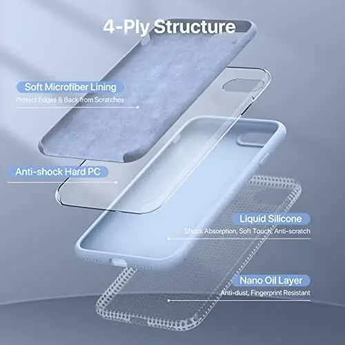 Miracase iPhone 15 Plus gʻilofi bilan mos, [Yumshoq tirnalishga qarshi mikrofiber astar], Suyuq silikonli gʻilof Jel kauchuk zarbga chidamli tushishdan himoya iPhone 15 Plus uchun telefon gʻilofi, Chinnigullar binafsharang - 5