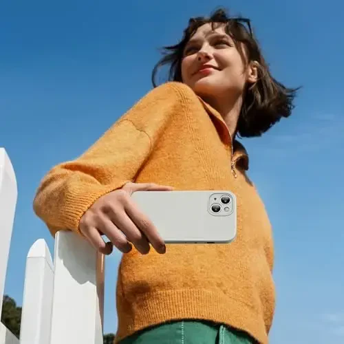 Miracase iPhone 15 Plus uchun g‘ilofga mos keladi, [Yumshoq chizishga qarshi mikrofiber astar], Suyuq silikonli g‘ilof Gel kauchuk zarbga chidamli tomchidan himoya iPhone 15 Plus uchun telefon g‘ilofi, Tosh - 6