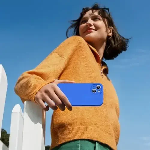 Miracase iPhone 15 uchun g'ilof bilan mos keladi, [Yumshoq tirnalishga qarshi mikrofiber astar], Suyuq silikon g'ilof Gel rezina zarbga chidamli tushishdan himoya iPhone 15 uchun telefon g'ilofi, O'rta er dengizi ko'k - 6