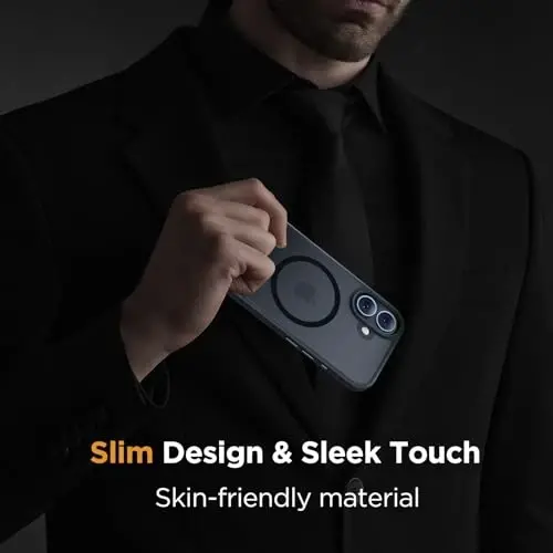 Miracase Magnetic for iPhone 16 Plus Case [with 2X Screen Protectors] [Compatible with MagSafe], Slim Thin Phone Case Military-Grade Protected for iPhone 16 Plus Cover Bumper 6.7 Inch, Black - 7