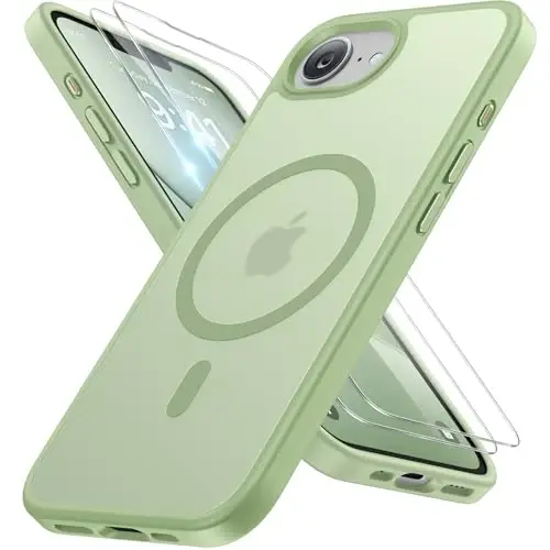 miracase for iPhone 16e case & iPhone 17e Case for MagSafe [with 2×9H+ Screen Protectors] TOP Military-Grade Protection Shockproof with Velvet Touch for iPhone 16e/17e Phone Case 6.1