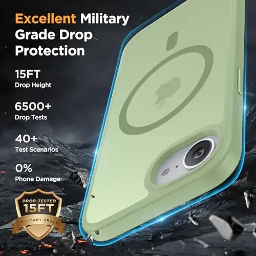 miracase for iPhone 16e case & iPhone 17e Case for MagSafe [with 2×9H+ Screen Protectors] TOP Military-Grade Protection Shockproof with Velvet Touch for iPhone 16e/17e Phone Case 6.1