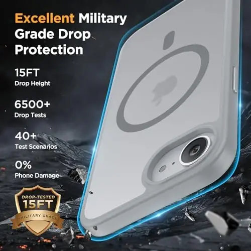 miracase for iPhone 16e case & iPhone 17e Case for MagSafe [with 2×9H+ Screen Protectors] TOP Military-Grade Protection Shockproof with Velvet Touch for iPhone 16e/17e Phone Case 6.1