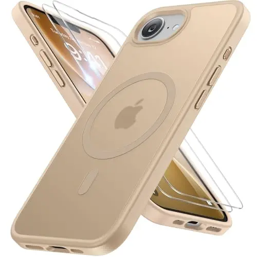 Miracase for iPhone 16e case & iPhone 17e Case for MagSafe [with 2×9H+ Screen Protectors] TOP Military-Grade Protection Shockproof with Velvet Touch for iPhone 16e/17e Phone Case 6.1