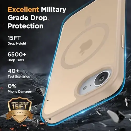 miracase for iPhone 16e case & iPhone 17e Case for MagSafe [with 2×9H+ Screen Protectors] TOP Military-Grade Protection Shockproof with Velvet Touch for iPhone 16e/17e Phone Case 6.1