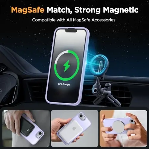 miracase for iPhone 16e case & iPhone 17e Case for MagSafe [with 2×9H+ Screen Protectors] TOP Military-Grade Protection Shockproof with Velvet Touch for iPhone 16e/17e Phone Case 6.1