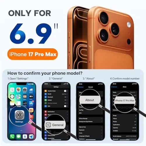 Miracase Magnetic for iPhone 17 Pro Max Case, Compatible with MagSafe, Integrated Silicone Camera Control Cover, 3.0mm Thicken Shockproof Drop Protection Phone Case for 17 ProMax, Wine Red - 3