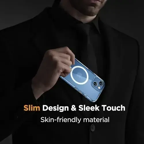 Miracase Magnetic for iPhone 13 Case 6.1 inch (MagSafe bilan mos) (2X ekran himoyachilari bilan) Harbiy darajadagi himoya, barmoq izlariga qarshi yarim shaffof matli telefon qutisi qopqog'i, yaltiroq tiniq - 7