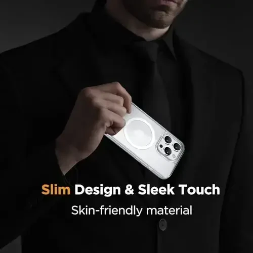 Miracase Magnetic for iPhone 13 Pro Max Case 6.7 inch (MagSafe bilan mos) (2X ekran himoyachilari bilan) Harbiy darajadagi himoya, barmoq izlariga qarshi yarim shaffof matli telefon qutisi qopqog'i, tiniq - 7