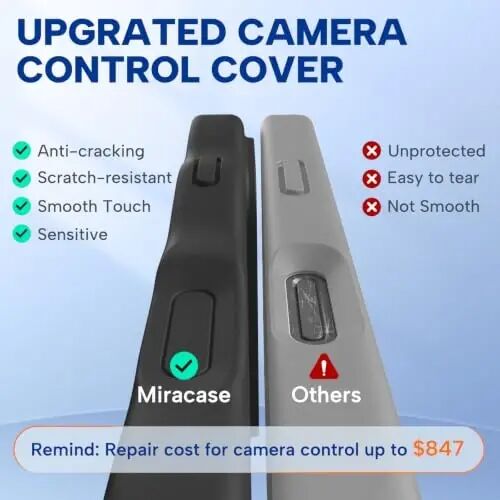 Miracase Magnetic for iPhone 16 Case,Cute Curly Wave Frame, Liqiud Silicone | Compatible with MagSafe, Dual Lanyard Holes,Soft Microfiber Lining, Shockproof Drop Protection Phone Case for 16,Black - 3
