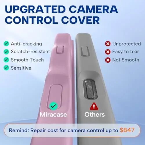 Miracase Magnetic for iPhone 16 Case,Cute Curly Wave Frame, Liqiud Silicone | Compatible with MagSafe, Dual Lanyard Holes,Soft Microfiber Lining, Shockproof Drop Protection Phone Case for 16,Blackcurrant - 3