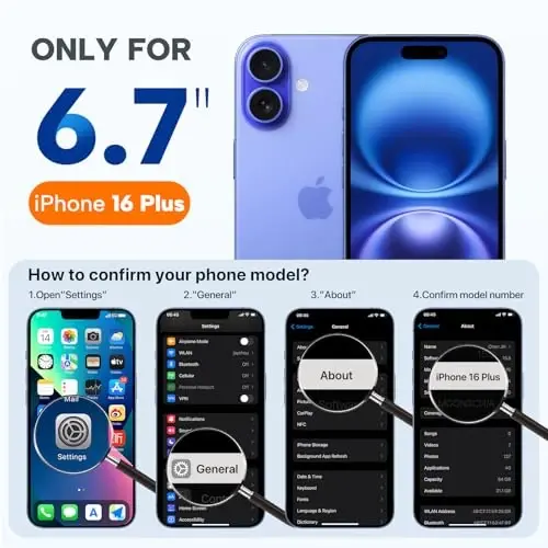 Miracase Magnetic for iPhone 16 Plus Case, [Soft Anti-Scratch Microfiber Lining], Compatible with MagSafe, Liquid Silicone Shockproof Drop Protection Phone Case for 16 Plus,Midnight Green 