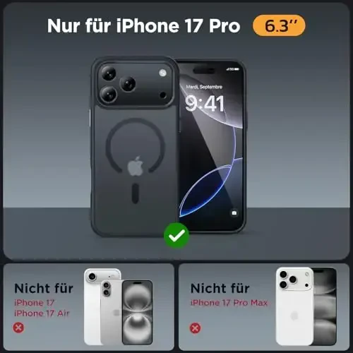 Miracase Magnetic for iPhone 17 Pro Case 6.3