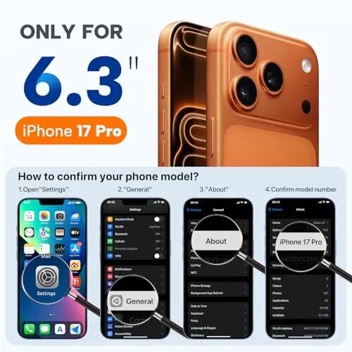 Miracase Magnetic for iPhone 17 Pro Case, Compatible with MagSafe, Integrated Silicone Camera Control Cover, 3.0mm Thicken Shockproof Drop Protection Phone Case for 17 Pro,Clove Purple - MIRACASE