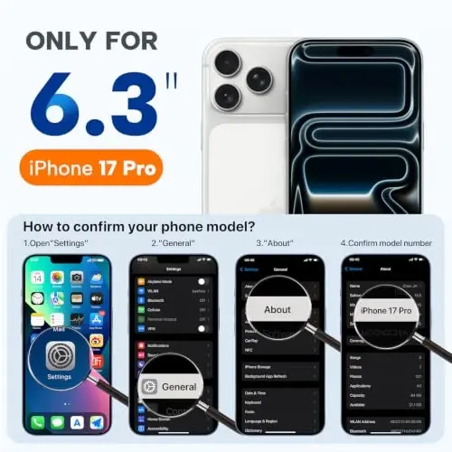 Miracase Magnetic for iPhone 17 Pro Case, Compatible with MagSafe, Integrated Silicone Camera Control Cover, 3.0mm Thicken Shockproof Drop Protection Phone Case for 17 Pro,Dark Purple - 2