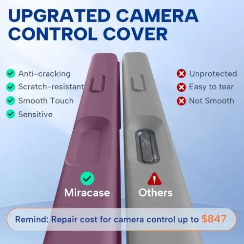 Miracase Magnetic for iPhone 17 Pro Case, Silicone, Burgundy | Compatible with MagSafe, Soft Microfiber Lining,Shockproof Drop Protection Phone Case for 17 Pro - 4