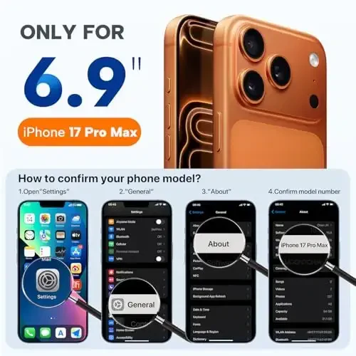 Miracase Magnetic for iPhone 17 Pro Max Case, Compatible with MagSafe, Integrated Silicone Camera Control Cover, 3.0mm Thicken Shockproof Drop Protection Phone Case for 17 ProMax, Capri Blue - 7