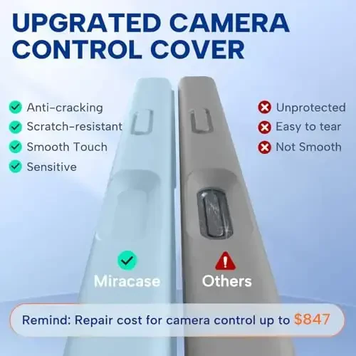 Miracase Magnetic for iPhone 17 Pro Max Case, MagSafe bilan mos, oʻrnatilgan silikon kamera boshqaruv qopqogʻi, 3.0mm qalinlikdagi zarbga chidamli tushishdan himoya qiluvchi telefon qutisi 17 ProMax uchun, Clove Purple - 2