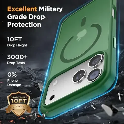 Miracase Magnetic for iPhone 17 Pro Max Case with Screen Protector [Compatible with MagSafe] Slim Thin Phone Case Military-Grade Protected for 17 ProMax Cover Bumper 6.9