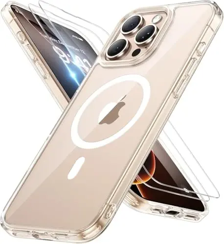 Miracase Magnetic for iPhone 17 Pro Max Case with Screen Protector [MagSafe bilan mos] Yassi ingichka telefon qutisi Harbiy darajadagi himoyalangan 17 ProMax Cover Bumper 6.9