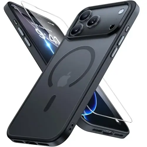 Miracase Magnetic for iPhone 17 Pro Max Case with Screen Protector [MagSafe bilan mos] Yupqa ingichka telefon qutisi Harbiy darajadagi himoyalangan 17 ProMax Cover Bumper 6.9